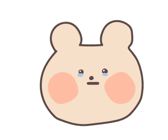 눈물이 맺힌 귀여운 곰 아이콘
